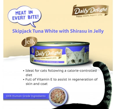 Daily Delight Skipjack Tuna White with Shirasu in Jelly