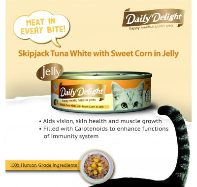 Daily Delight Skipjack Tuna White with Sweet Corn in Jelly