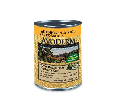 Avoderm Natural Adult Canned Chicken and Rice formula 13.2oz