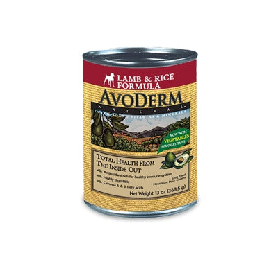 Avoderm Natural Adult Canned Lamb and Rice formula 13.2oz