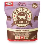 Primal Turkey FROZEN Nuggets for Cats