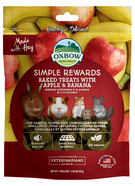 Oxbow Simple Rewards Baked Treat Apple Banana