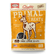 PRIMAL Dry Roasted Pork Liver Snaps 120g